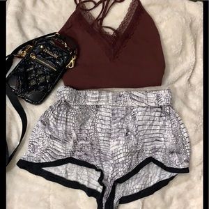 Indikah Snakeskin Shorts